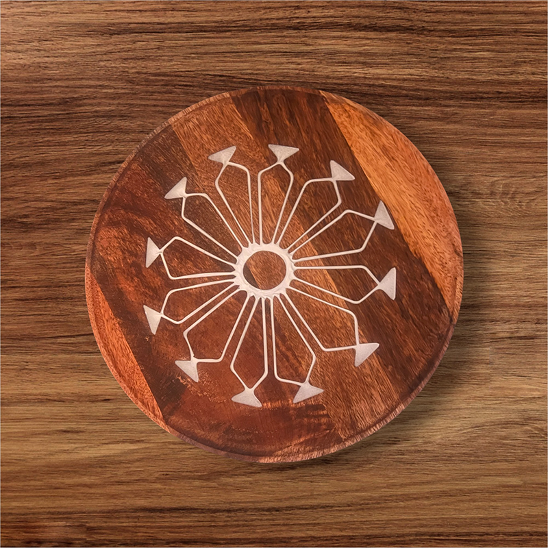 Serveerschaal Polynesian Flower - Afbeelding 4