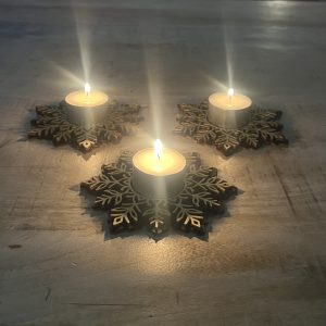 Waxine licht houder Sneeuwvlok