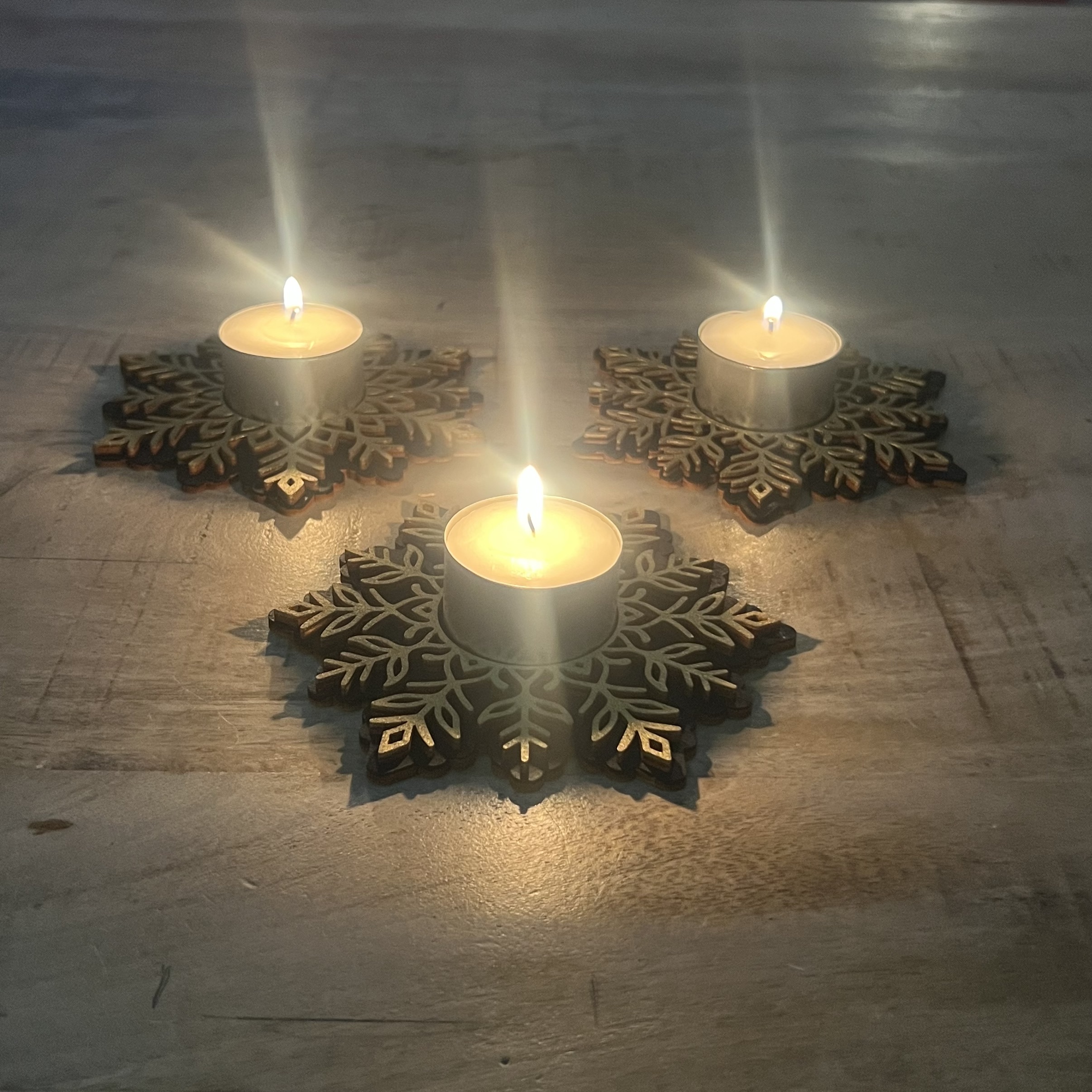 Waxine licht houder Sneeuwvlok